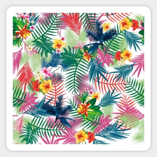 Colorful palm leaves Sticker